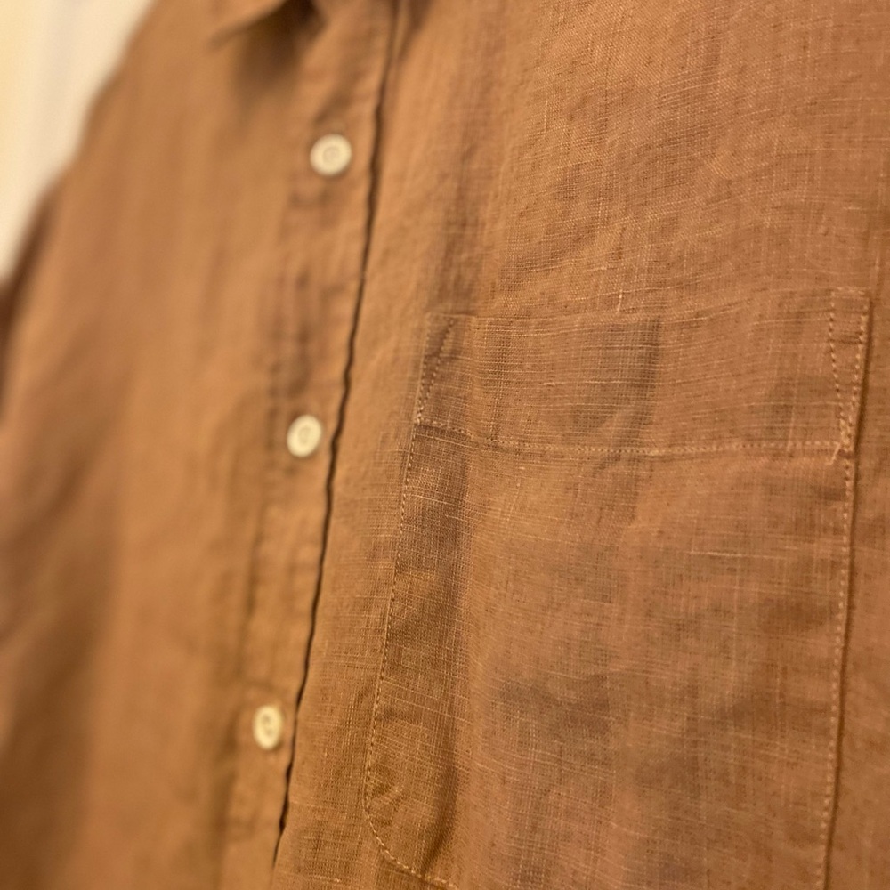 Taylor Stitch Casual Tan Button Down Shirt - Picture 3 of 7